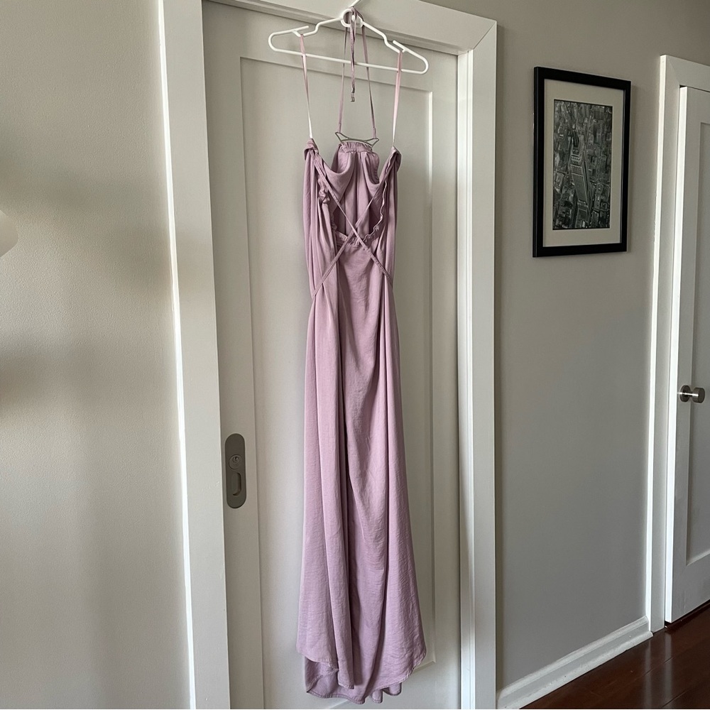 KAUFMANFRANCO Maxi Halter Dress in Lilac - Picture 8 of 15